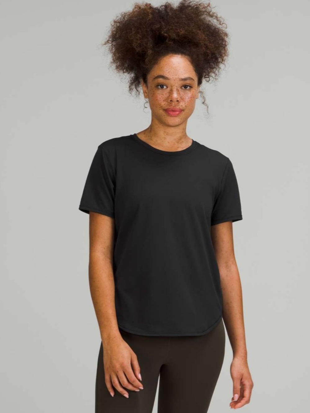 Lululemon High Neck Running and Training T-Shirt Black Size 6